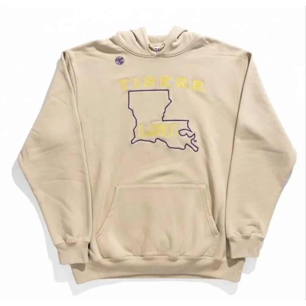 #162. Dyme Lyfe NWT Khaki LSU Tigers Pullover Hoodie